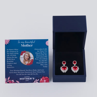 Personalized Gift For Mom - Power Stone Earrings - Happy Mother's Day 2, to My Beautiful Mother