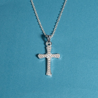 Personalized Gift For Wife - Crystal Cross Necklace - I'm So Lucky You're Part of My Life. Happy Valentine's Day