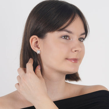 Sparkling snow earrings