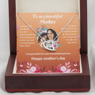 Personalized Gift For Mom - Forever Love Necklace - Happy Mother's Day, to My Beautyful Mother