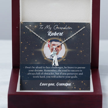 Personalized Gifts For Graduation - Successfully Graduated Necklace - Be Brave and Pursue Your Dreams, Happy Graduation.