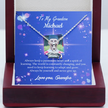 Personalized Gifts For Graduation - Graduation Congrats Necklace - Always Keep a Passionate Heart and a Spirit of Learning, Happy Graduation.