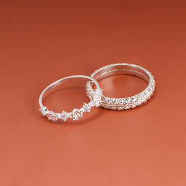 Blooming Love Couple Rings