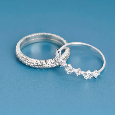 Blooming Love Couple Rings