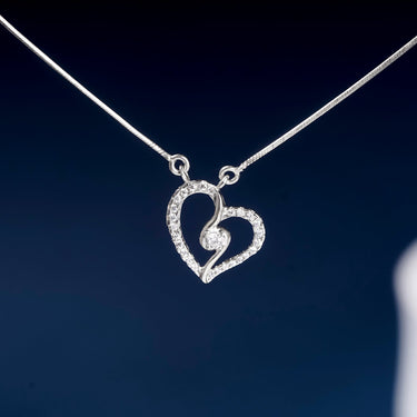 Fairy Heart Necklace Moissanite