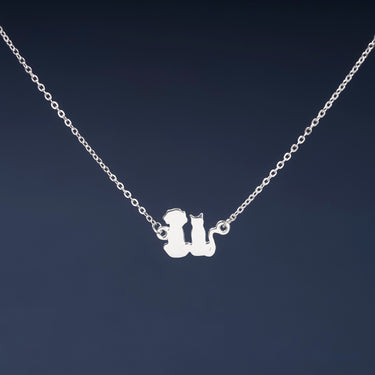 Puppy and Kitty Duo Necklace