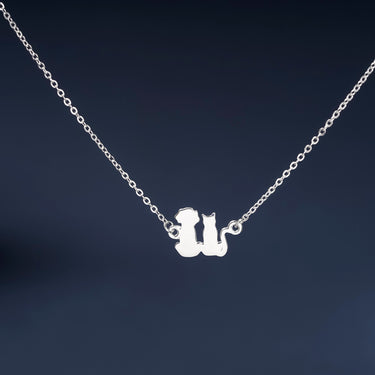 Puppy and Kitty Duo Necklace