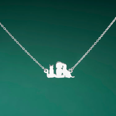 Girl and Pets Necklace