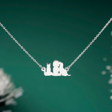 Girl and Pets Necklace