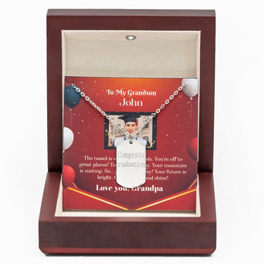 Personalized Gifts For Graduation - Graduation Achievement Necklace - Your Future is Bright. Go out there and shine, Happy Graduation