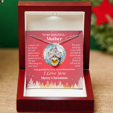 Personalized Gift For Mom - Eternal Love Necklace - A Gift to Represent a Merry Christmas - Gift for Beautiful Mother