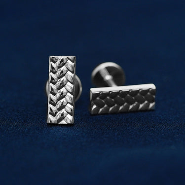 Geometric Weave Cufflinks