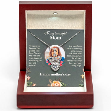 Personalized Gift For Mom - Eternal Love Necklace - Moissanite - Happy Mother's Day 2, to My Beautiful Mother