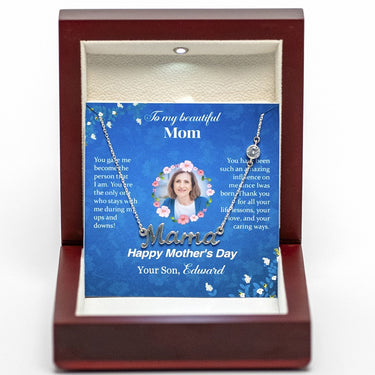 Personalized Gift For Mom - Love Mama Necklace - Moissanite - Happy Mother's Day 2, to My Wonderful Mother