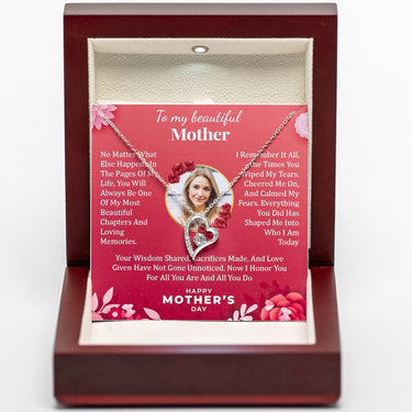 Personalized Gift For Mom - Forever Love Necklace - Moissanite - Happy Mother's Day 2, to My Beautiful Mother