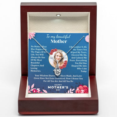 Personalized Gift For Mom - Alluring Beauty Necklace - Moissanite - Happy Mother's Day, to My Beautiful Mother