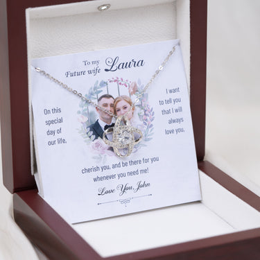 Personalized Gifts From Groom To Bride - Love Knot Necklace - I want to Tell You that I Always Love You