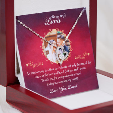 Personalized Gift From Husband To Wife - I will Never Stop Loving You, the Love of My Life - Forever Love Necklace