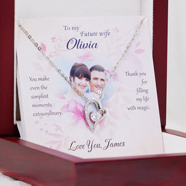 Personalized Gift from Groom to Bride - Forever Love Necklace - Thank you for Filling my Life with Magic