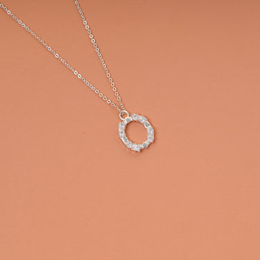 Crystal Circle Pendant Necklace