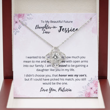 Personalized Gifts from Parent In Law to Bride - Love Knot - To My Beautiful Future Daughter-in-Law