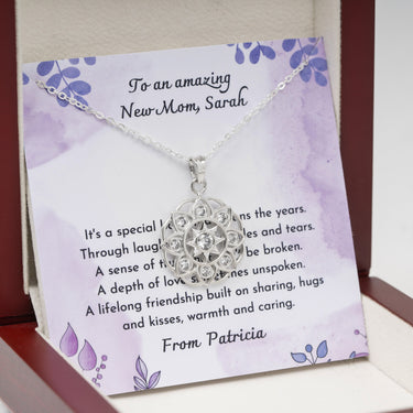 Personalized Gifts from Grooms To Mother In Law - Sun Hill Pendant Necklace - To an Amazing New Mom