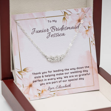 Personalized Gifts from Brides to Bridesmaid - Leaves In Bough - To My Junior Bridesmaid