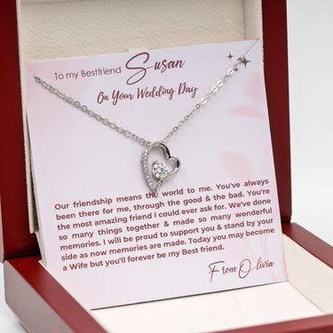 Personalized Gifts from Friends to Brides - Forever Love Necklace - To My Besfriend on Your Wedding day