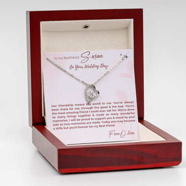 Personalized Gifts from Friends to Brides - Forever Love Necklace - To My Besfriend on Your Wedding day