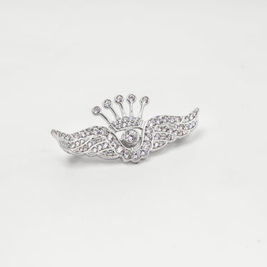 Sparkling Angel Wings Lapel Pin