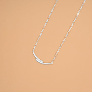 Curved Gem Connection Necklace