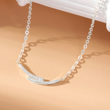 Curved Gem Connection Necklace