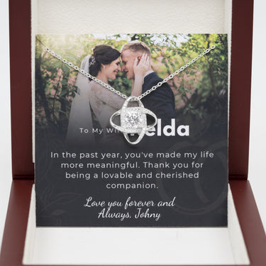 Personalized Gifts From Husband to Wife - Love Knot - First wedding anniversary gifts, To My Wife