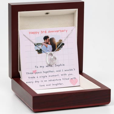 Personalized Gifts From Husband to Wife - Cross of Love Necklace - 3rd Wedding Anniversar, To My Wife.