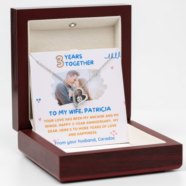 Personalized Gifts From Husband to Wife - Forever Love Necklace - 3rd Wedding Anniversar, From Your Husband.