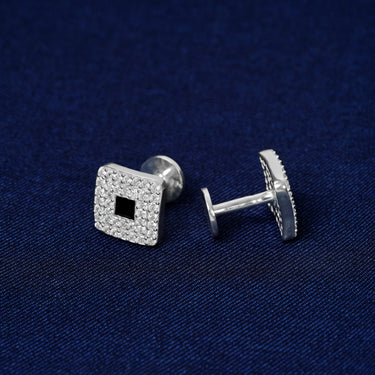 Personalized Gift from Wife to Husband - Square Gem Radiance Cufflinks - 2nd Weding Anniversary to Huband Gifts