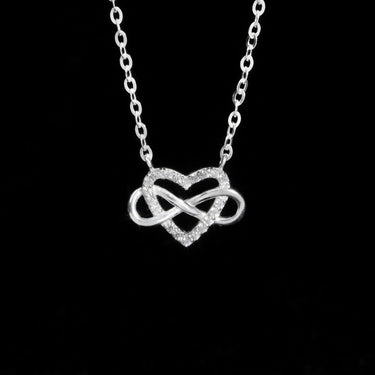 Personalized Gifts for Wife - Heart Infinite Necklace - Happy Valentine's Day, You make my world brighter just by being in it.