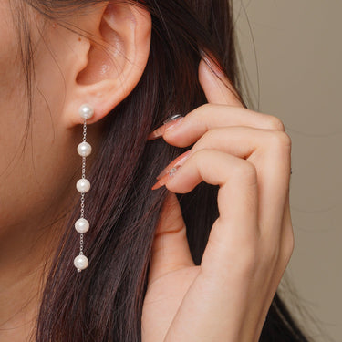 Real Long Pearl Earrings