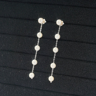 Real Long Pearl Earrings