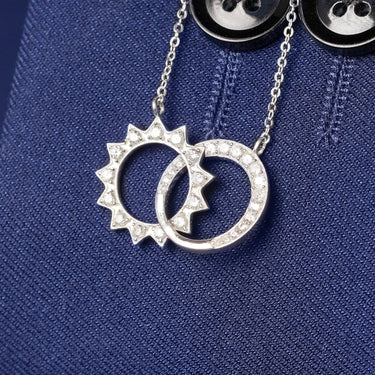 Sun Embrace Moon Necklace