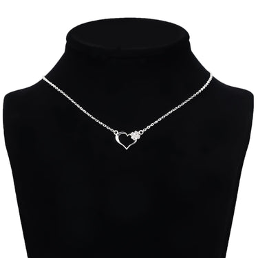Heart and Clover Leaf Necklace