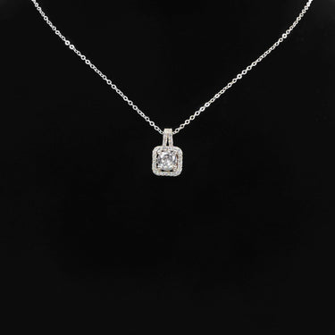 Square Rhinestone Zircon Necklace