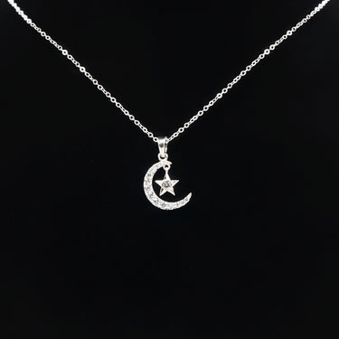 Crescent Moon & Star Necklace