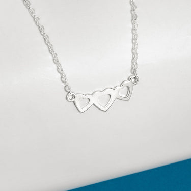 Tiny 3 Heart Necklace
