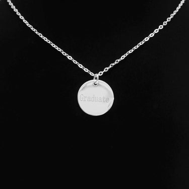 Graduation Engraved Circle Necklace