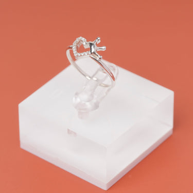 Personalized Gift For Girlfriend - Heart Crown Ring - Happy Valentine's Day, Love You Forever and Always, Your Boyfriend
