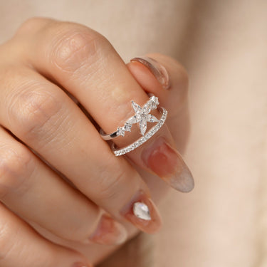 Personalized Gift For Mom - Peony Crown Ring - Moissanite - Happy Mother's Day, to My Beautiful Mother