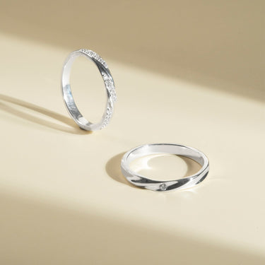 Personalized Gift For Girlfriend - Fateful Union Couple Rings - Happy Valentine's Day, Love You Forever and Always, Your Boyfriend
