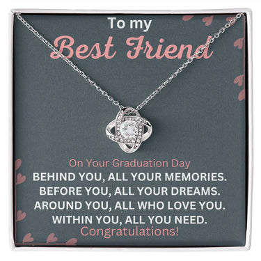 Personalized Gifts for Best Friends - Love Knot Necklace - BEHIND YOU, ALL YOUR MEMORIES