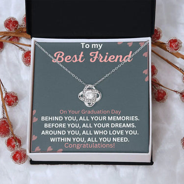 Personalized Gifts for Best Friends - Love Knot Necklace - BEHIND YOU, ALL YOUR MEMORIES